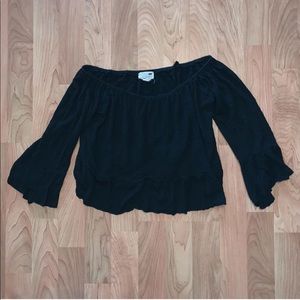 PacSun La Hearts Black Off The Shoulder Top Sz M